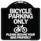 Signmission Bicycle Parking Please Secure Your Bike Properly Heavy-Gauge Aluminum Sign, 18" x 18", BW-1818-24319 A-DES-BW-1818-24319 - alternate 1